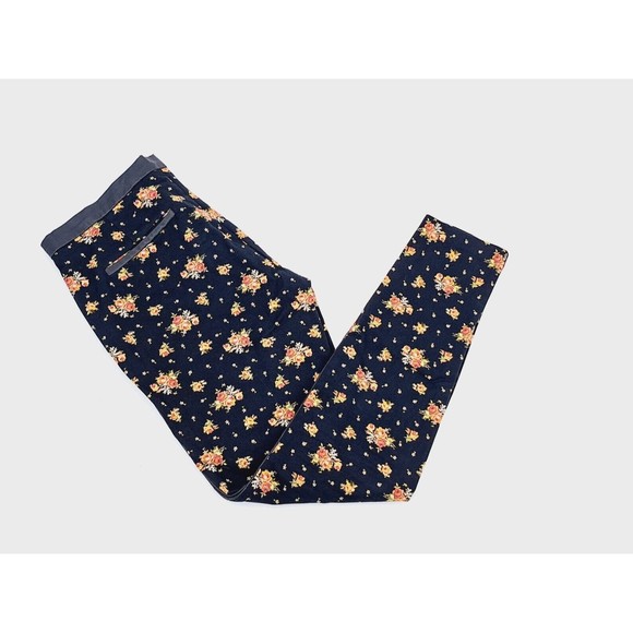 Zara Pants - Zara Trafaluc Floral Mid Rise Ankle Zip Stretch Trouser Skinny Pants, Small 6